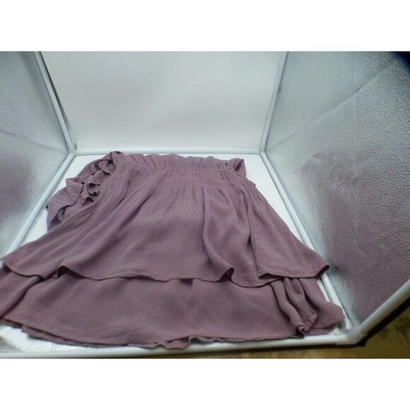 RDI Women’s Flutter Sleeve , Tie Front, Elastic Waist Gauze Crinkle Mini Dress, - Picture 9 of 10